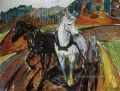 Pferdeteam 1919 Edvard Munch Expressionismus